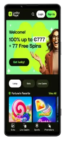 luckypays casino mobiele app